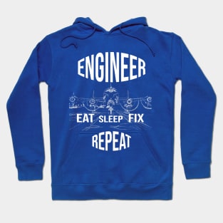 Avionics Engineer, Engineering Eat Sleep Repeat Hoodie